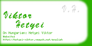 viktor hetyei business card